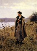 Daniel Ridgeway Knight The Shepherdess of Rolleboise oil painting